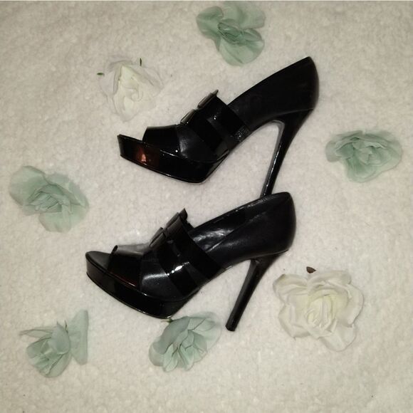 BCBG Black High Heeled Sandals - Picture 2 of 9